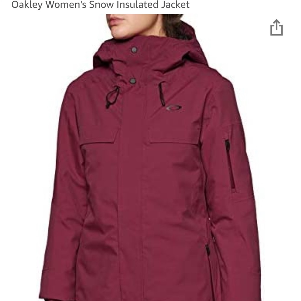 NWT Oakley Snow Insulated Jacket 10K/2L Size XS in Burgundy